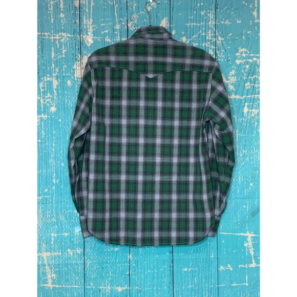 Lucky Brand men green plaid long sleeves casual shirt size small - Picture 7 of 8